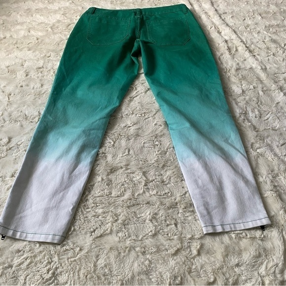 Prana Women's Green Ombre Ankle Zip Jett Capri Jeans Size 8/29 - Picture 5 of 5